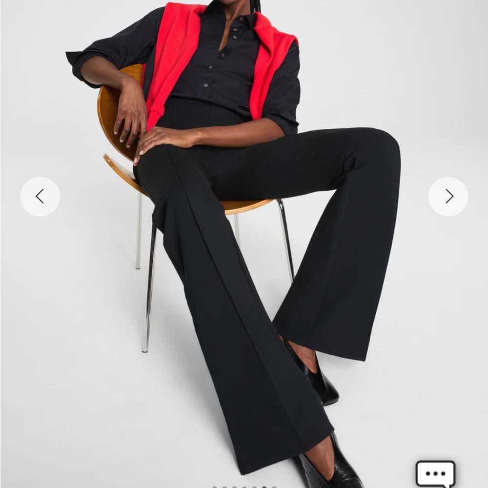 Spanx ponte black flared pants